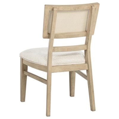 Kailani Light Oak Wood & Rattan Dining Chair ( set of 2 )