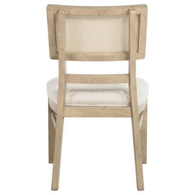 Kailani Light Oak Wood & Rattan Dining Chair ( set of 2 )