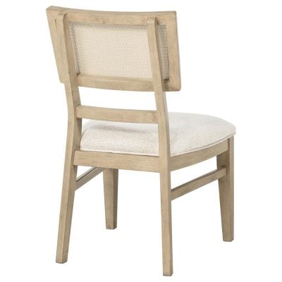 Kailani Light Oak Wood & Rattan Dining Chair ( set of 2 )