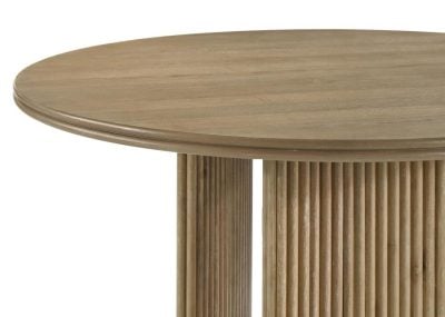 Adina Round Distressed Light Brown Dining Table