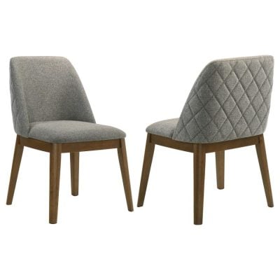 Franklin Gray quilted back Dining Chair ( Set of 2 )