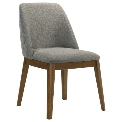 Franklin Gray quilted back Dining Chair ( Set of 2 )