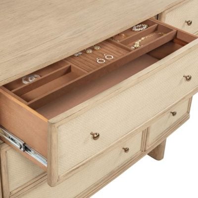 Kailani 9 Drawer Beige Oak Dresser