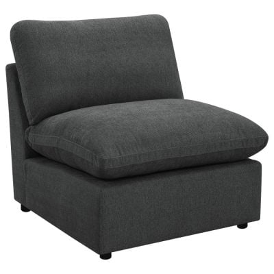 Collins dark gray Armless Chair