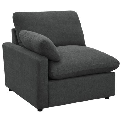 Collins dark gray reclining sofa