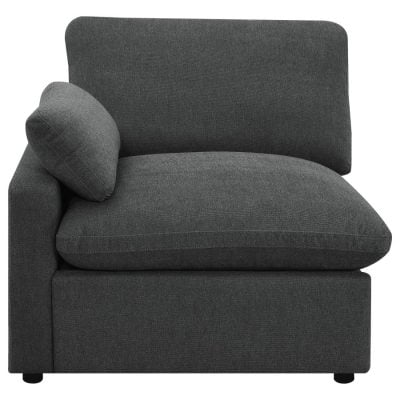Collins dark gray reclining sofa