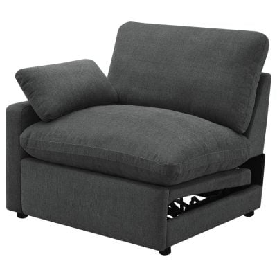 Collins dark gray reclining sofa