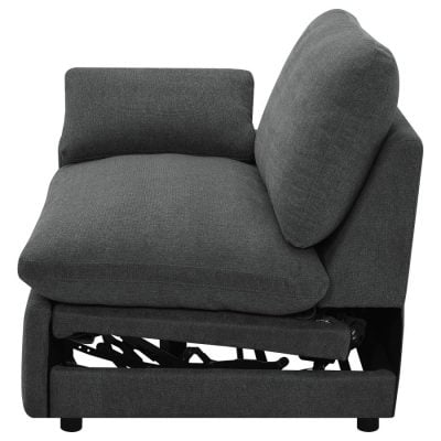 Collins dark gray reclining sofa