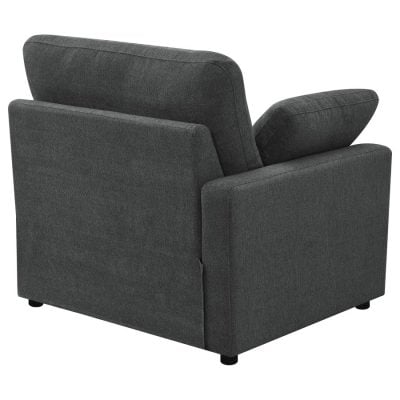 Collins dark gray reclining sofa v