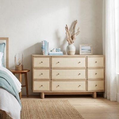 Kailani 9 Drawer Beige Oak Dresser