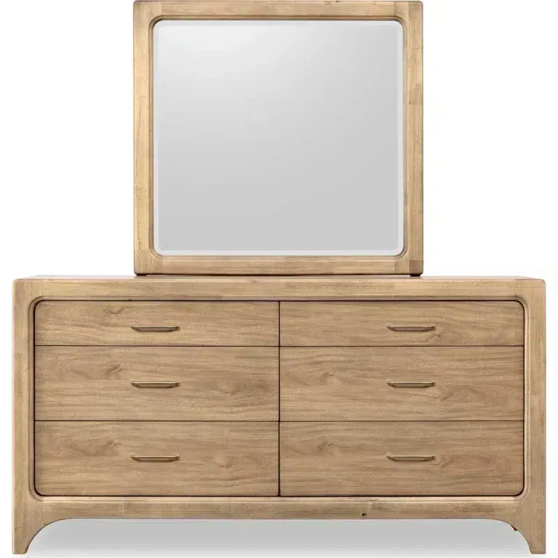 Brentwood Brioche Solid Wood 6 Drawer Dresser