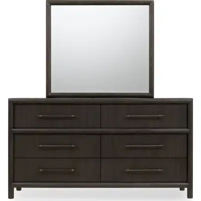 Dorsey Dark Charcoal 6 Drawer Dresser