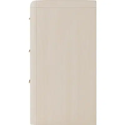 Wallen 6 Drawer Sand White Dresser With Gold Tip Handles