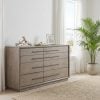 Durango 8 Drawer Taupe Wood Dresser