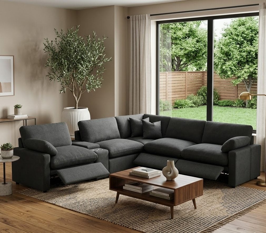 Collins Dark Gray Modular Reclining Sofa