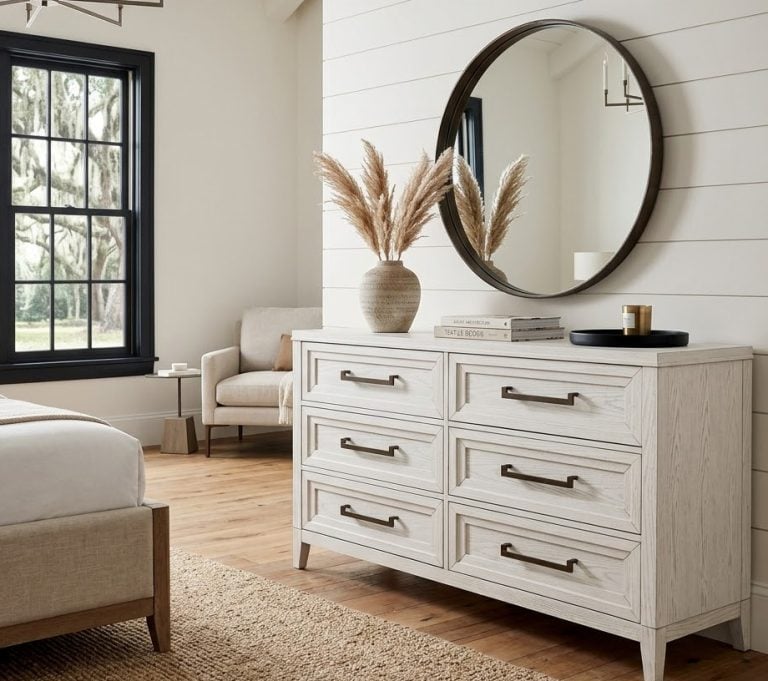 Marielle White Modern Farmhouse Dresser