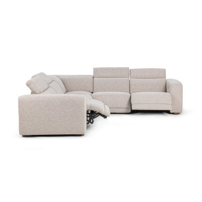 Knoxville Light Gray 5 Pc Power Recliner Sectional