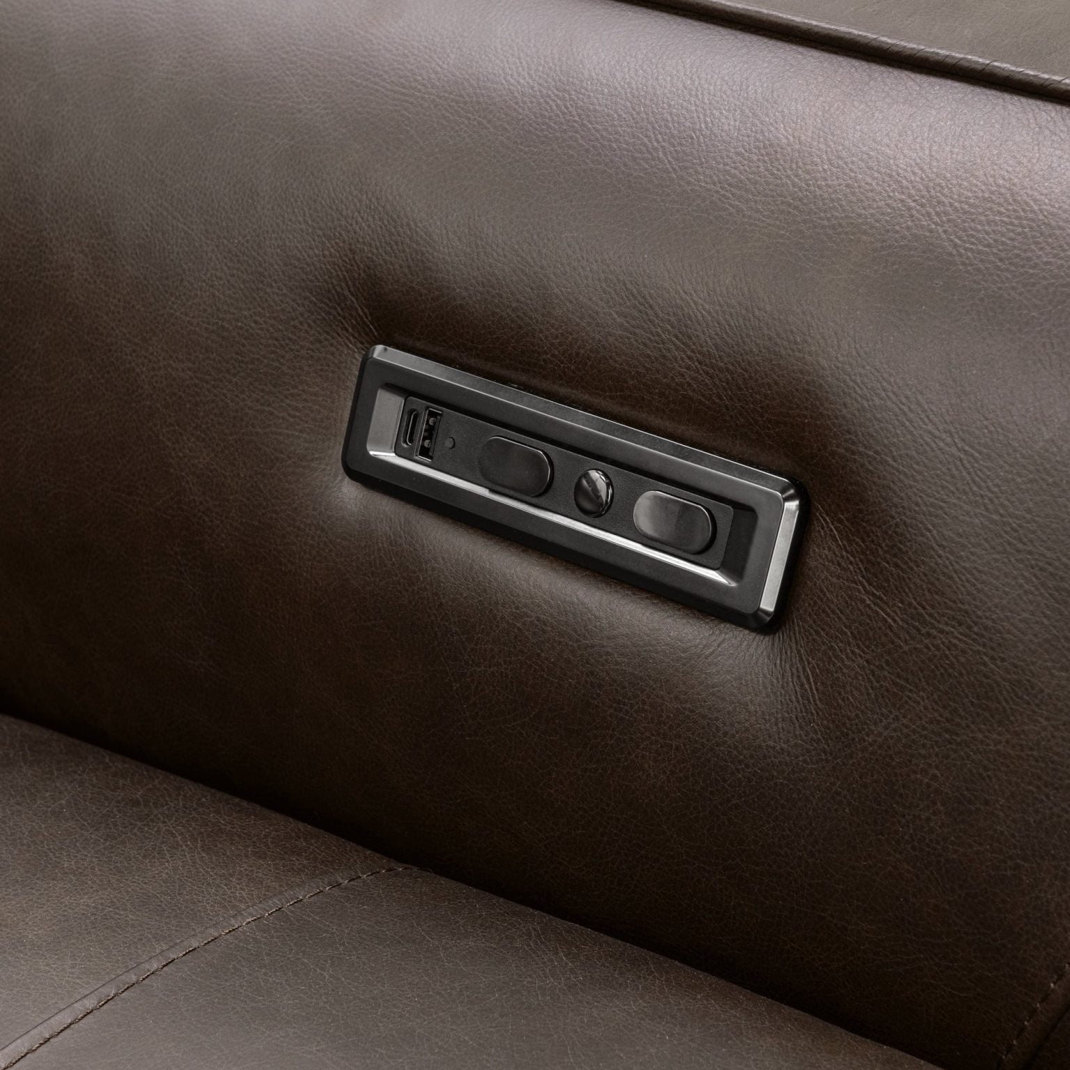 Conway Top Grain Dual Leather Recliner Sofa