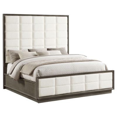 Alternative view of Durango Tall Headboard Panel Cream / Taupe Oak Bed