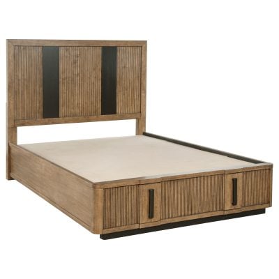 Terrace Fluted Wood Storage Bed