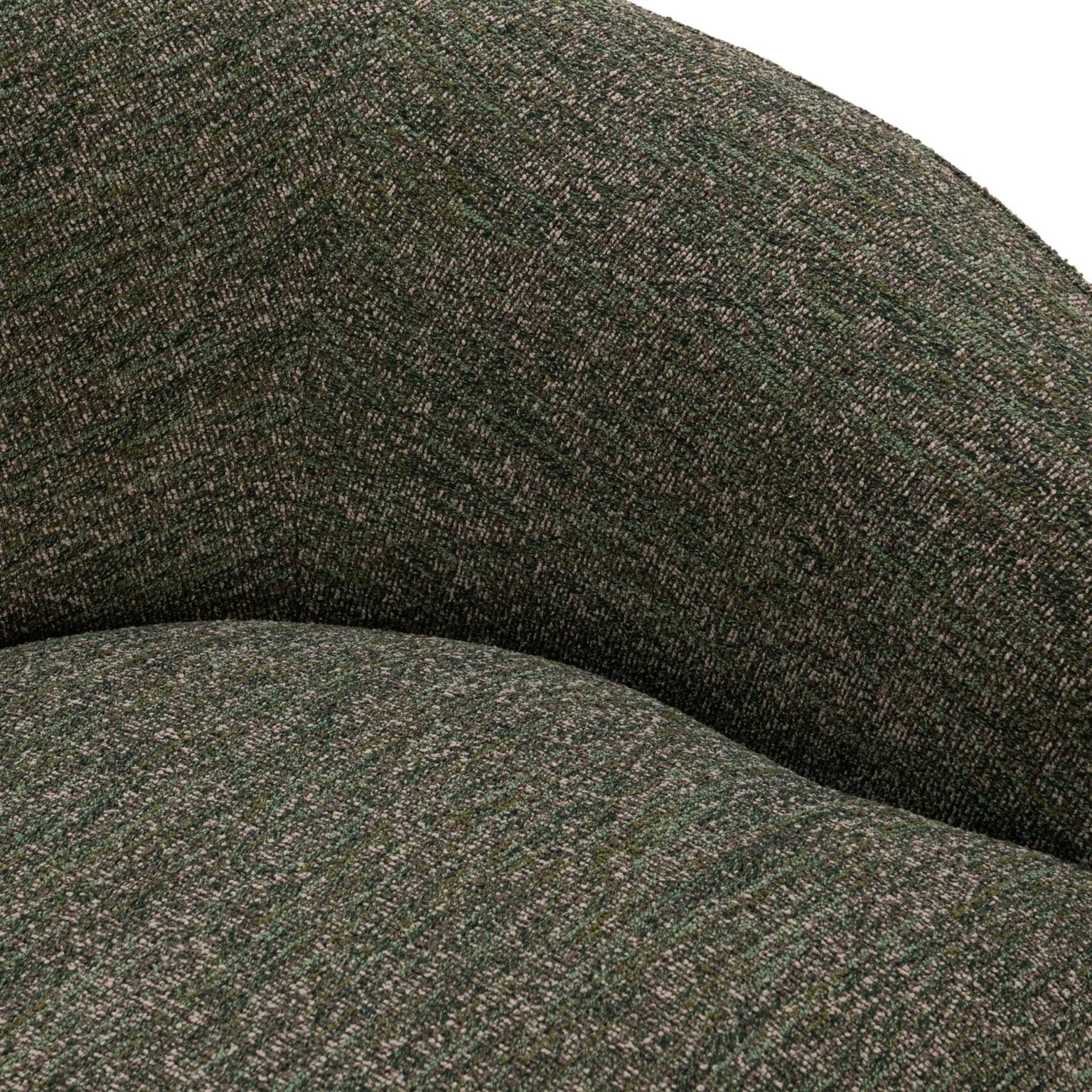 Beverly Curved Green Sofa with Solid Wood Base