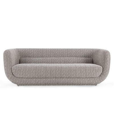 Nico Round Modern Gray Sofa