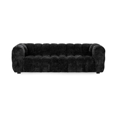 Walter Deep Seat Black Soft Fabric Sofa & Chair