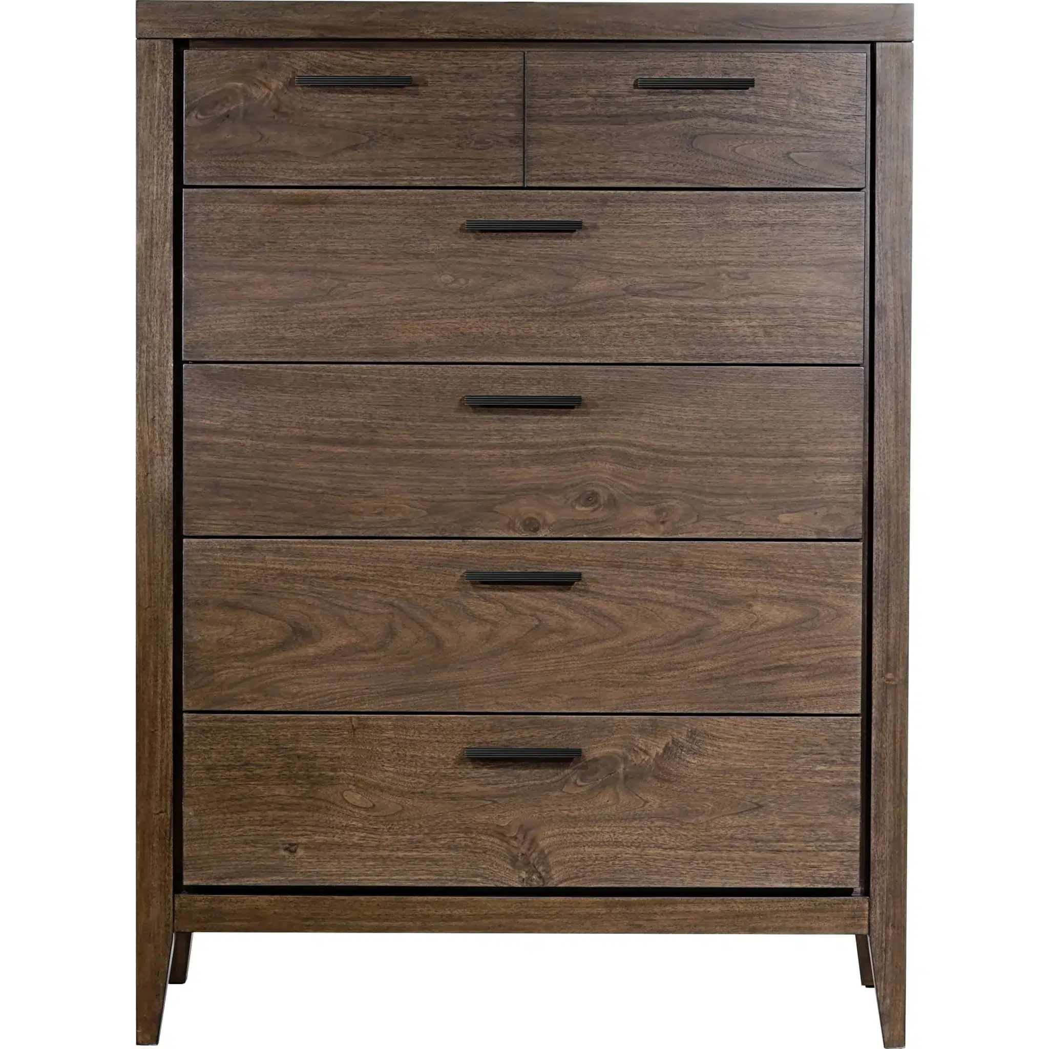 Boracay Five Drawer Solid Walnut Wood Chest - Image 3