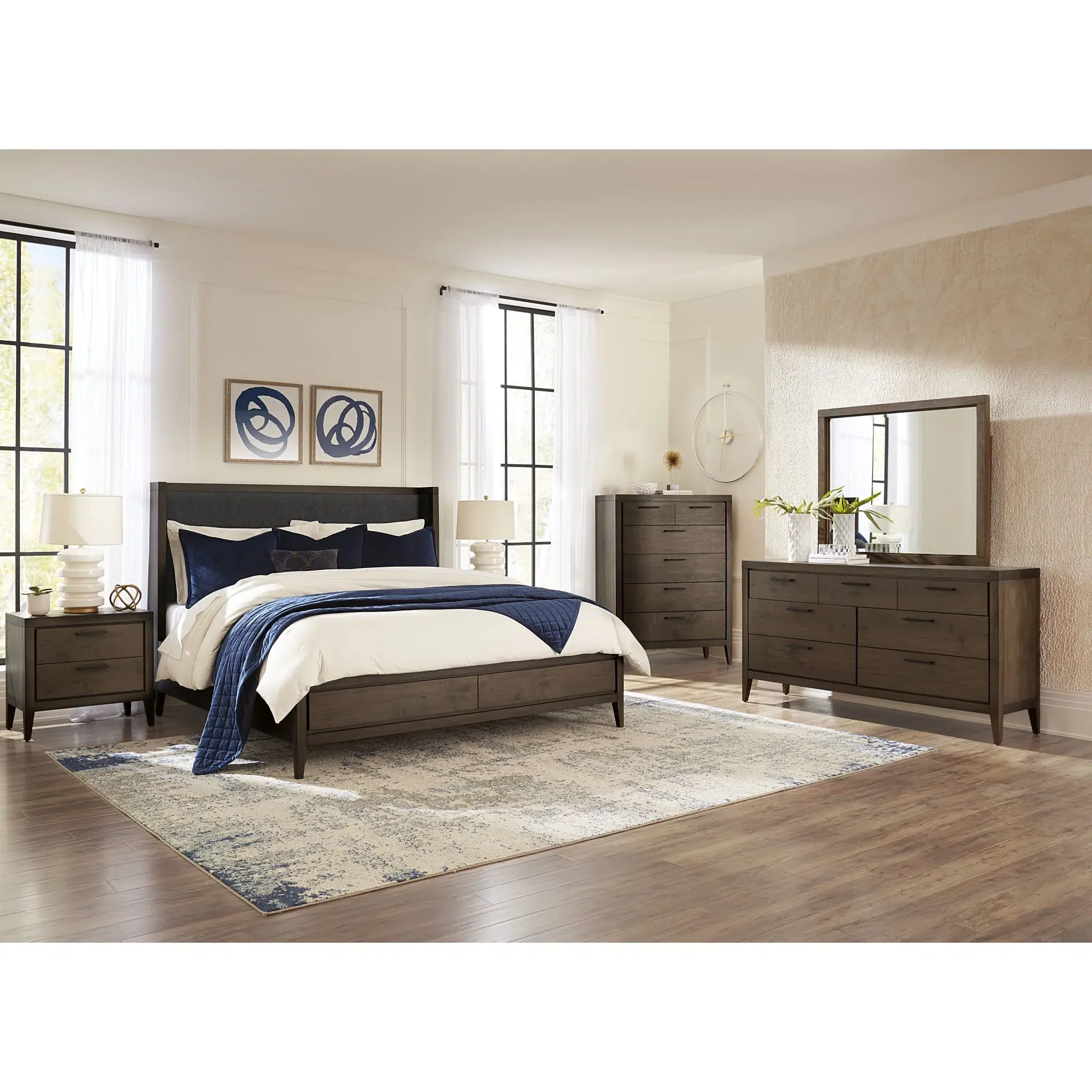Boracay Five Drawer Solid Walnut Wood Chest - Image 4