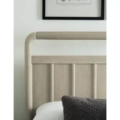Alternative view of Camden Shiplap Oak Wood Platform Bed