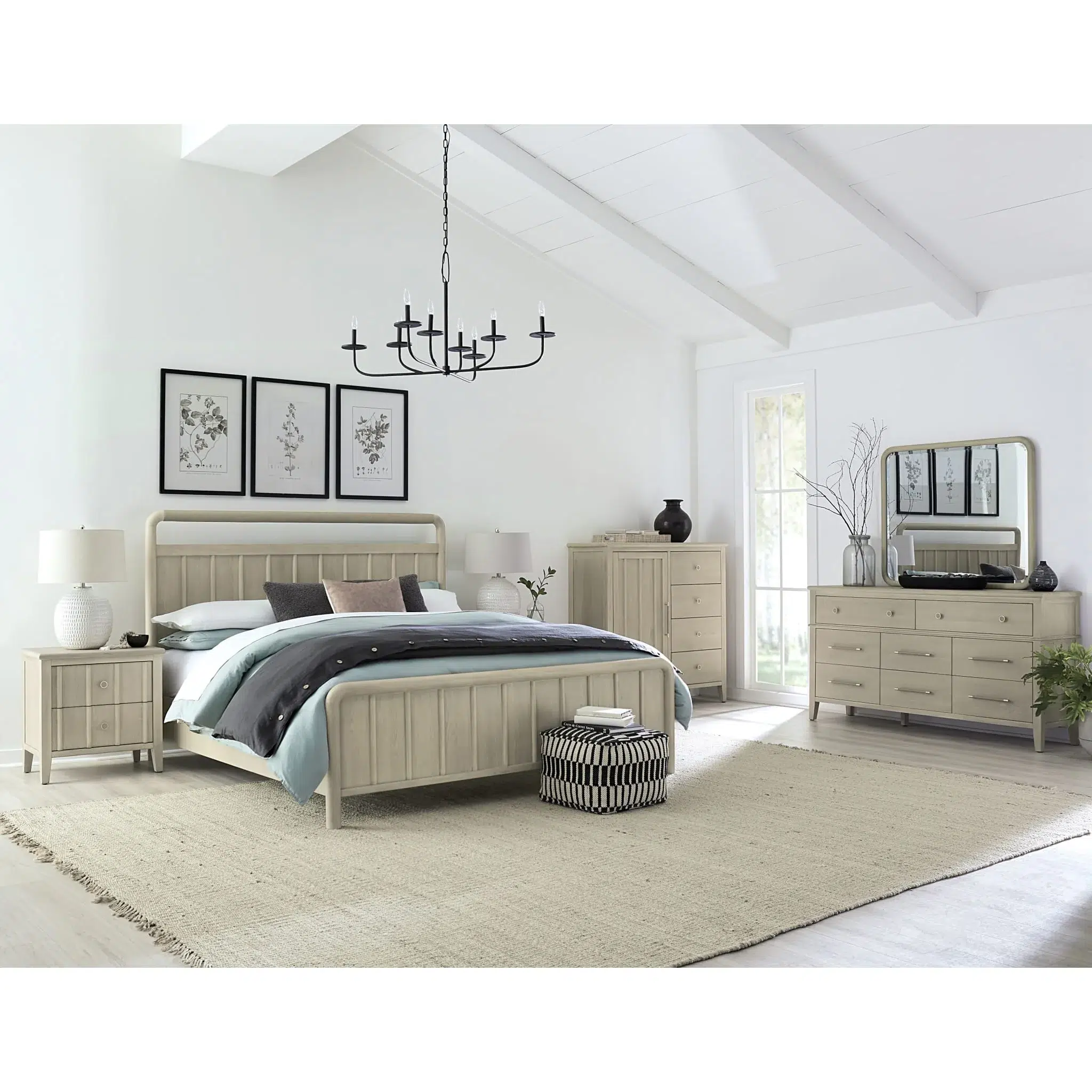 Camden Shiplap Oak Wood Platform Bed - Image 6
