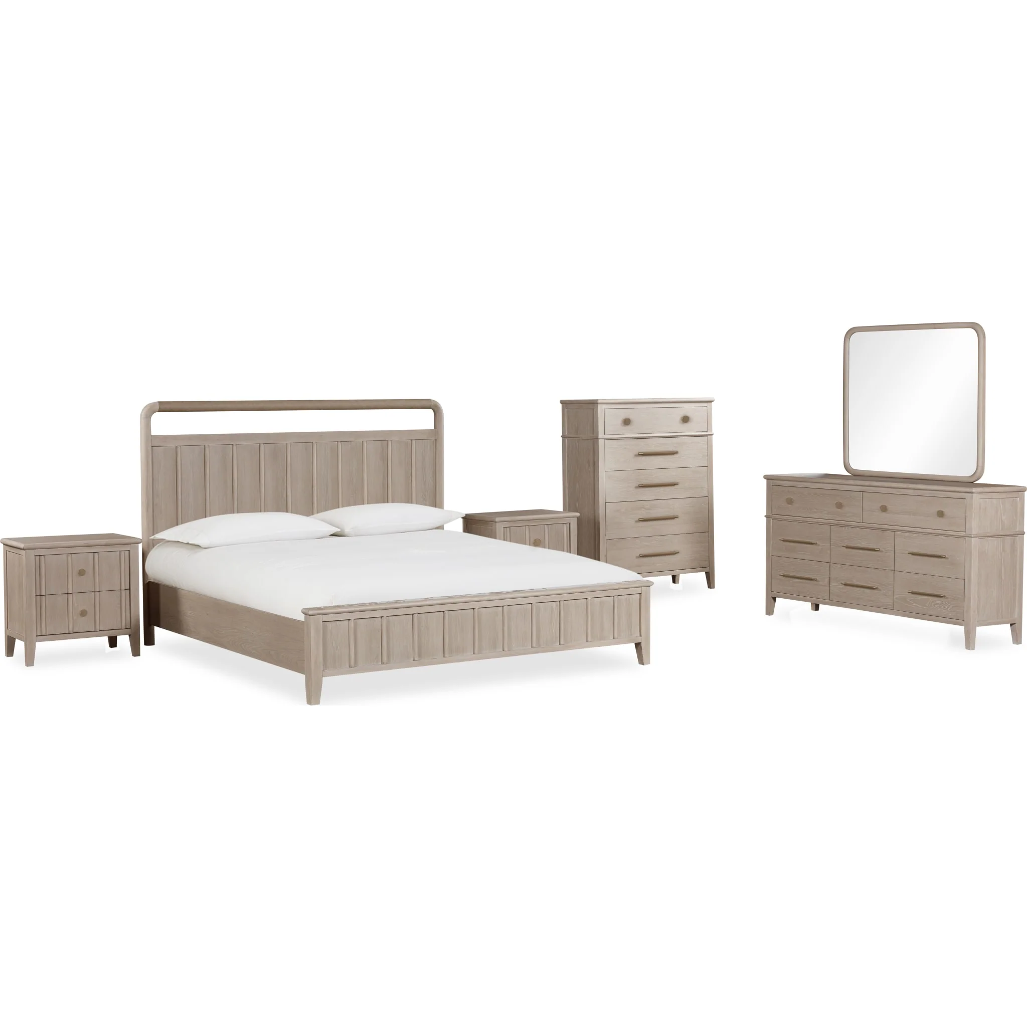 Camden Shiplap Oak Wood Platform Bed - Image 7