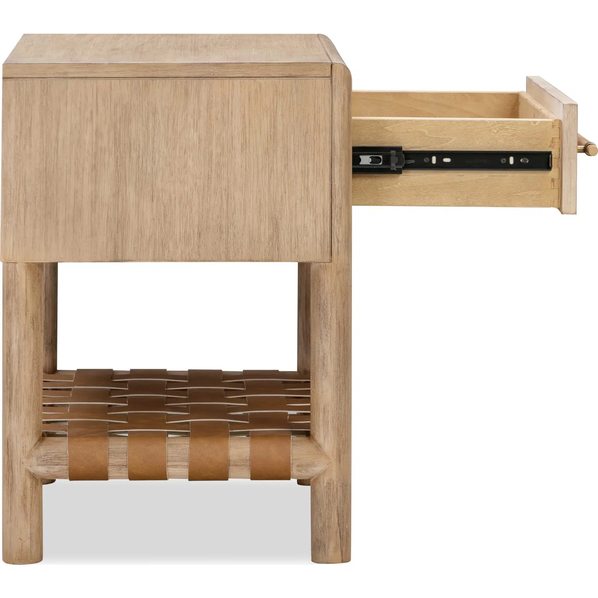 Dorsey One Drawer USB Charging Light Wood Nightstand - Image 6