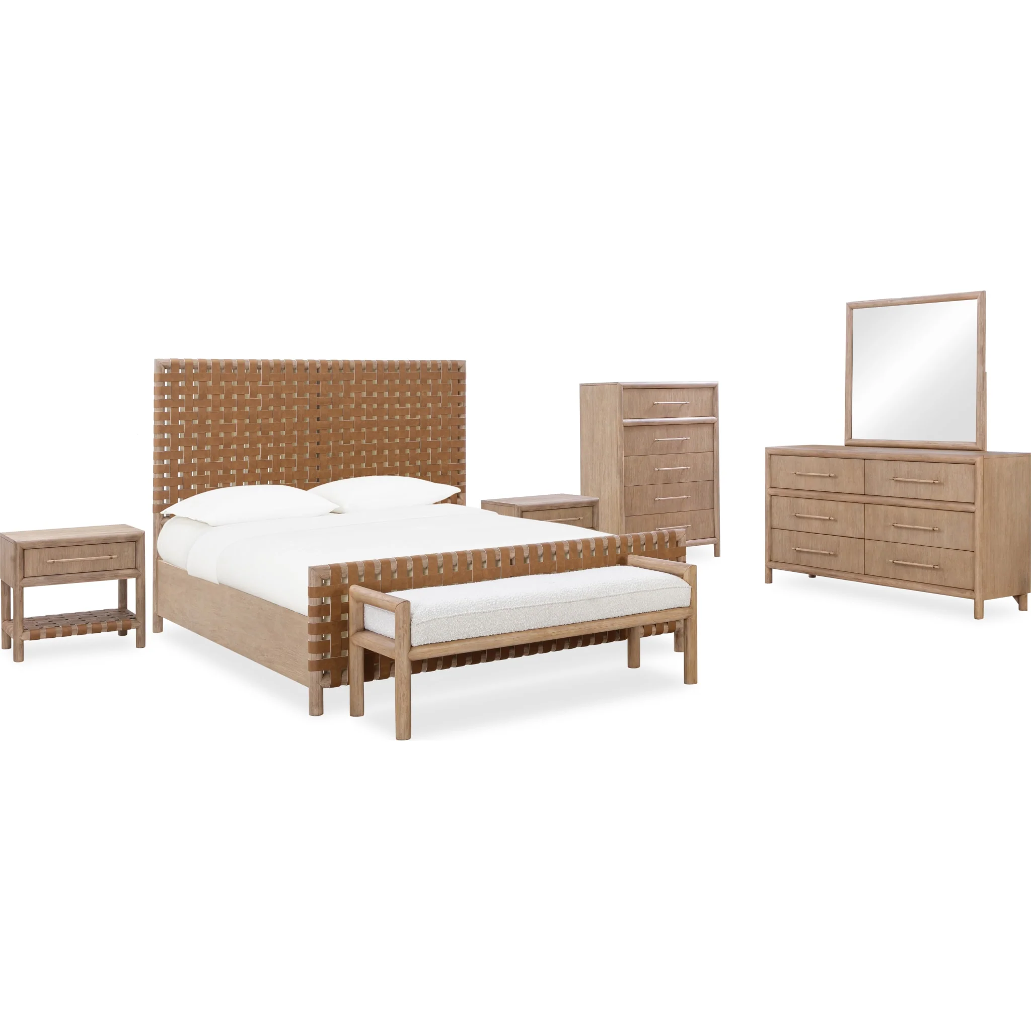 Dorsey One Drawer USB Charging Light Wood Nightstand - Image 7