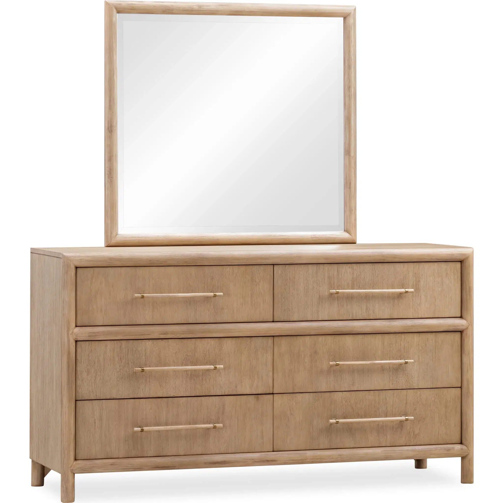 Dorsey Six Drawer Light Wood Dresser - Image 3
