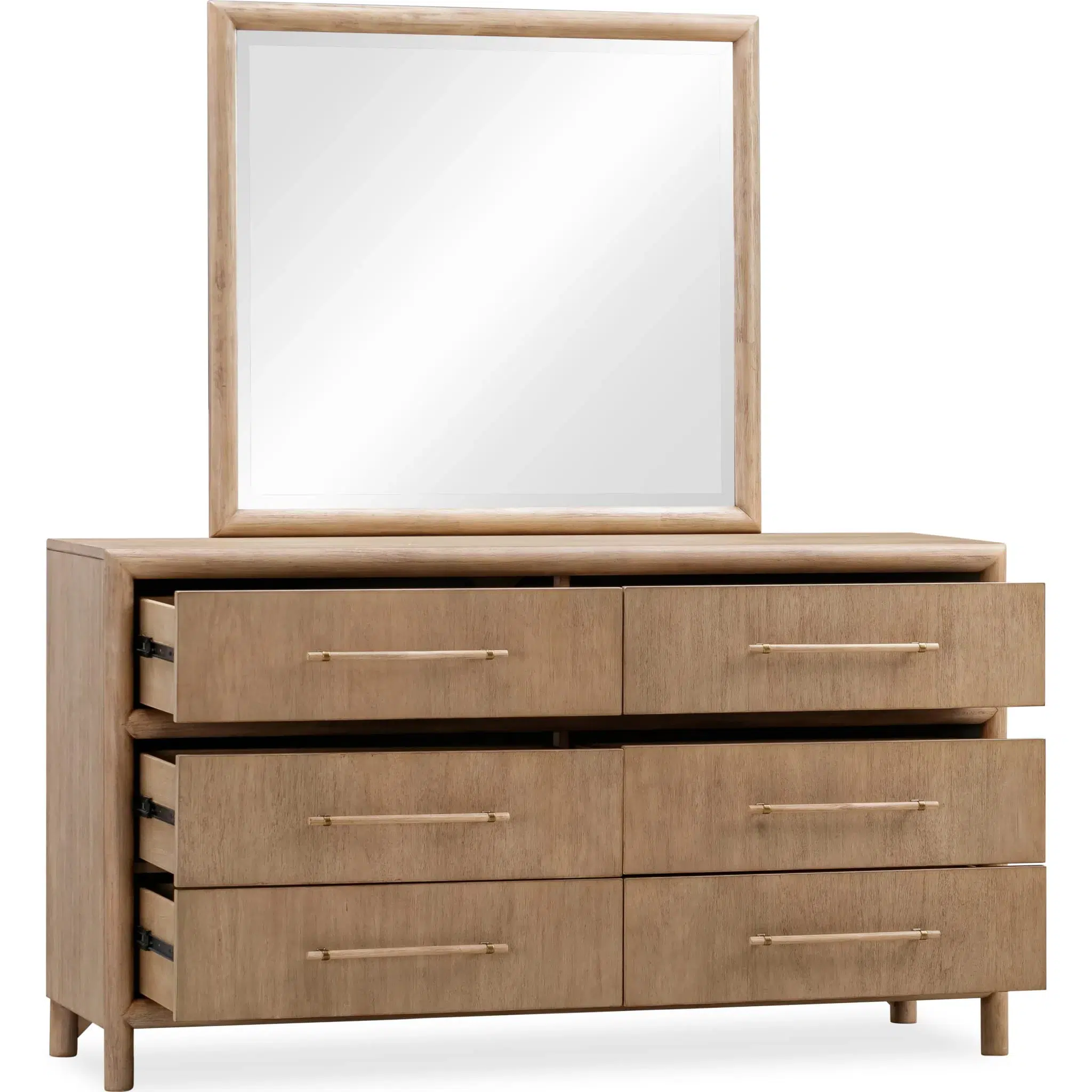 Dorsey Six Drawer Light Wood Dresser - Image 6