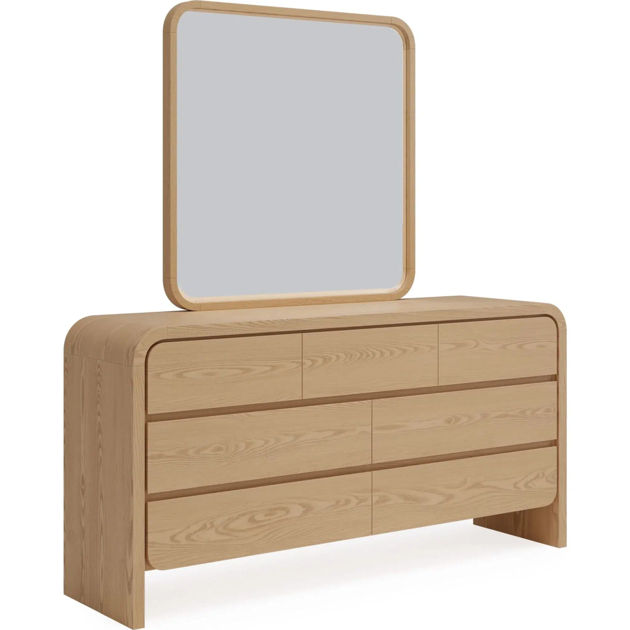 Elora Natural Wood Rounded Dresser - Image 3