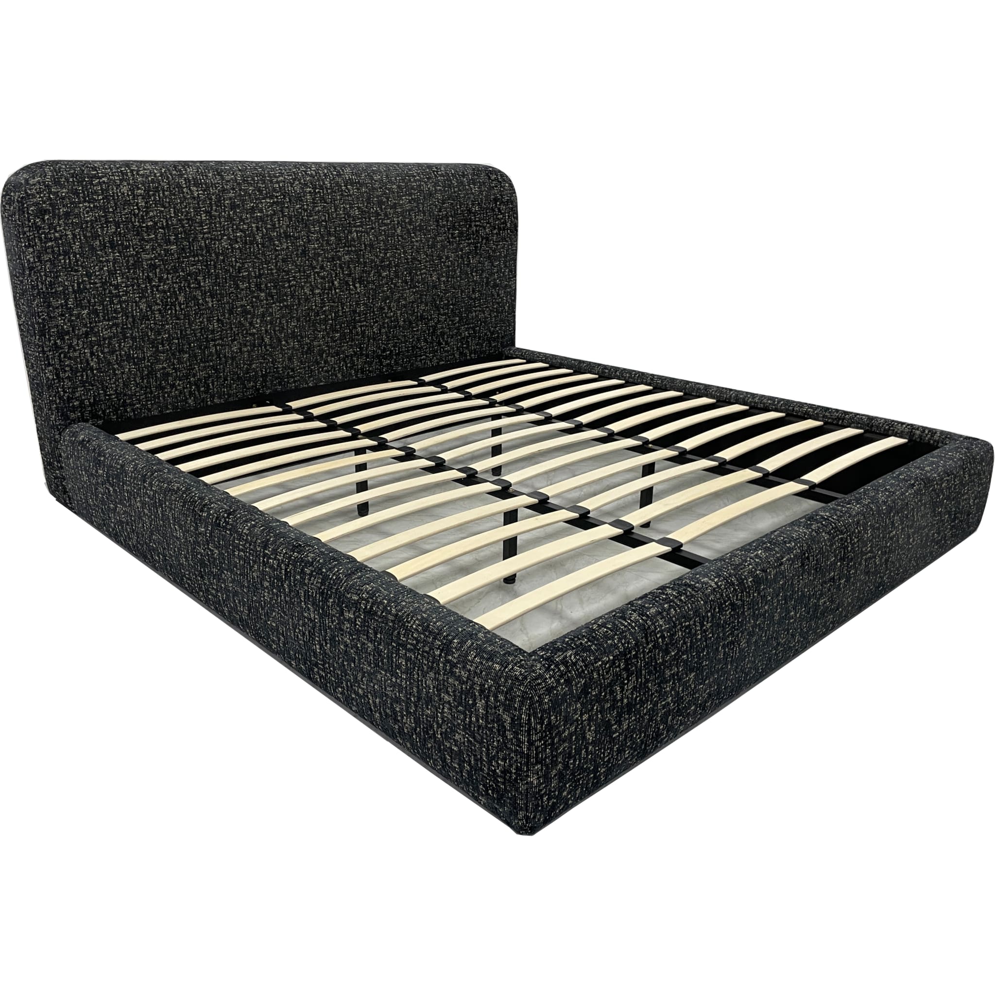 Elora Upholstered Platform Bed in Moonlight Gray Chenille Queen / King - Image 5