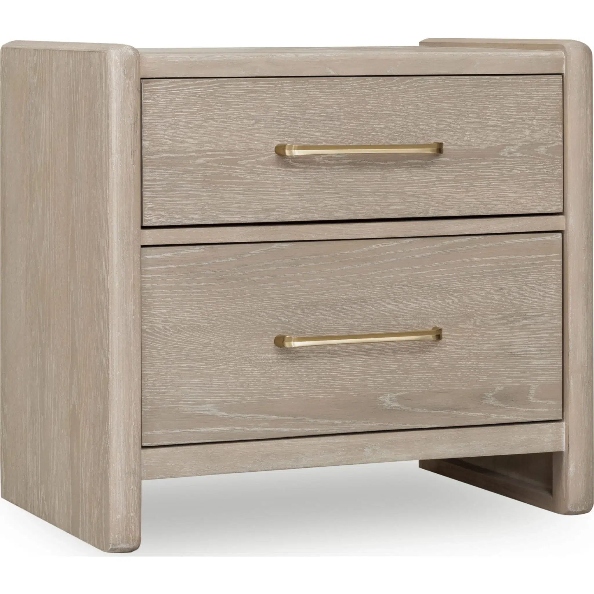 Gardenia 2 Drawer Oak Wood Nightstand