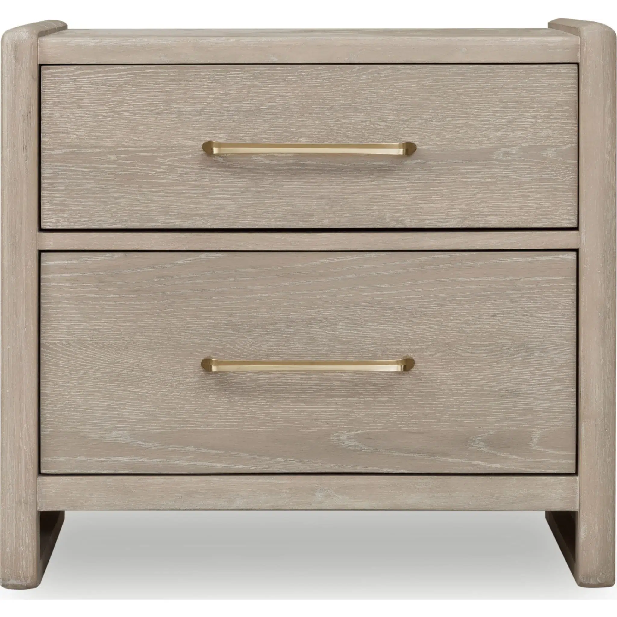 Gardenia 2 Drawer Oak Wood Nightstand - Image 2