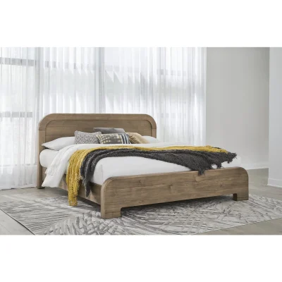 Alternative view of Kione Acacia Rounded Wood Platform Bed