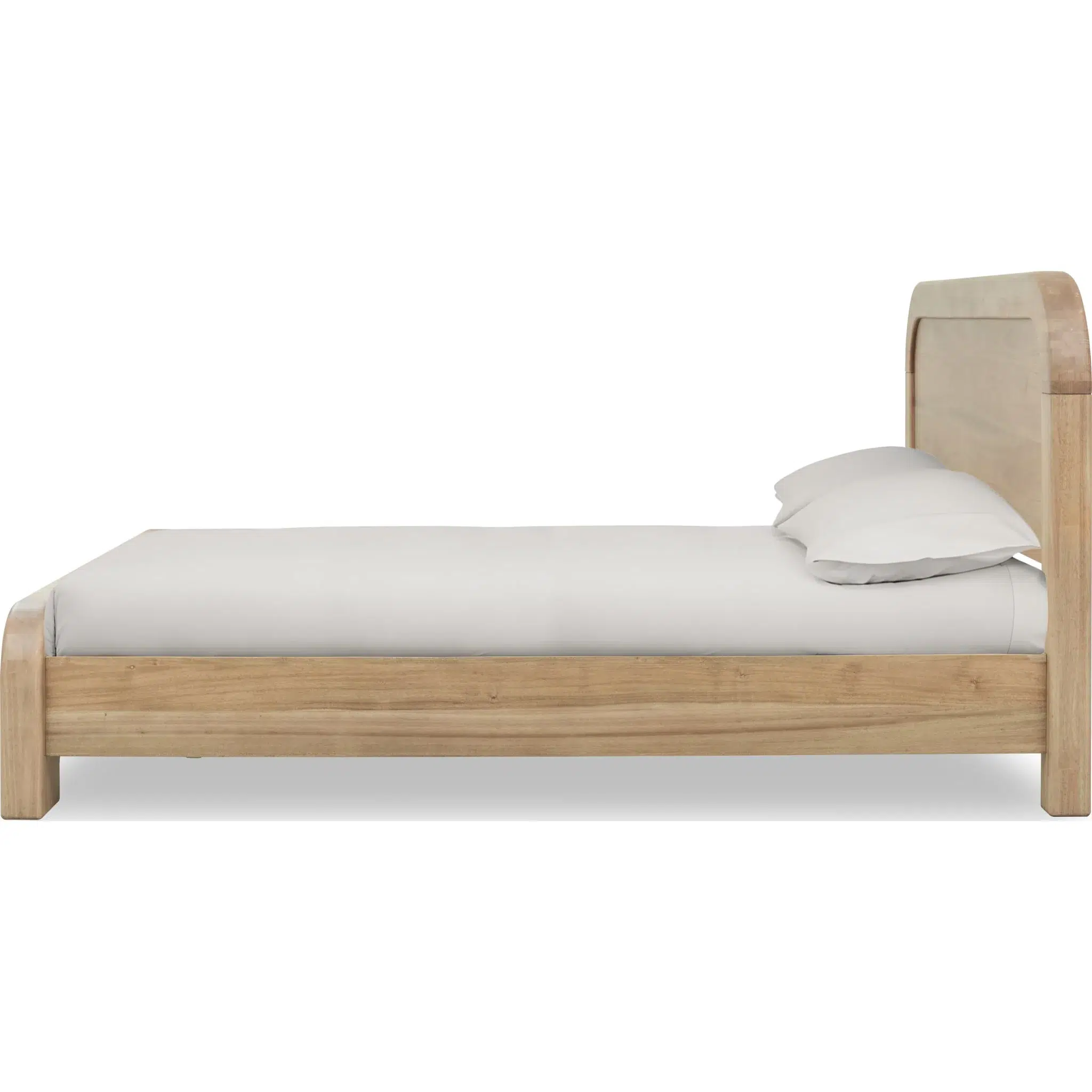 Kione Acacia Rounded Wood Platform Bed - Image 4