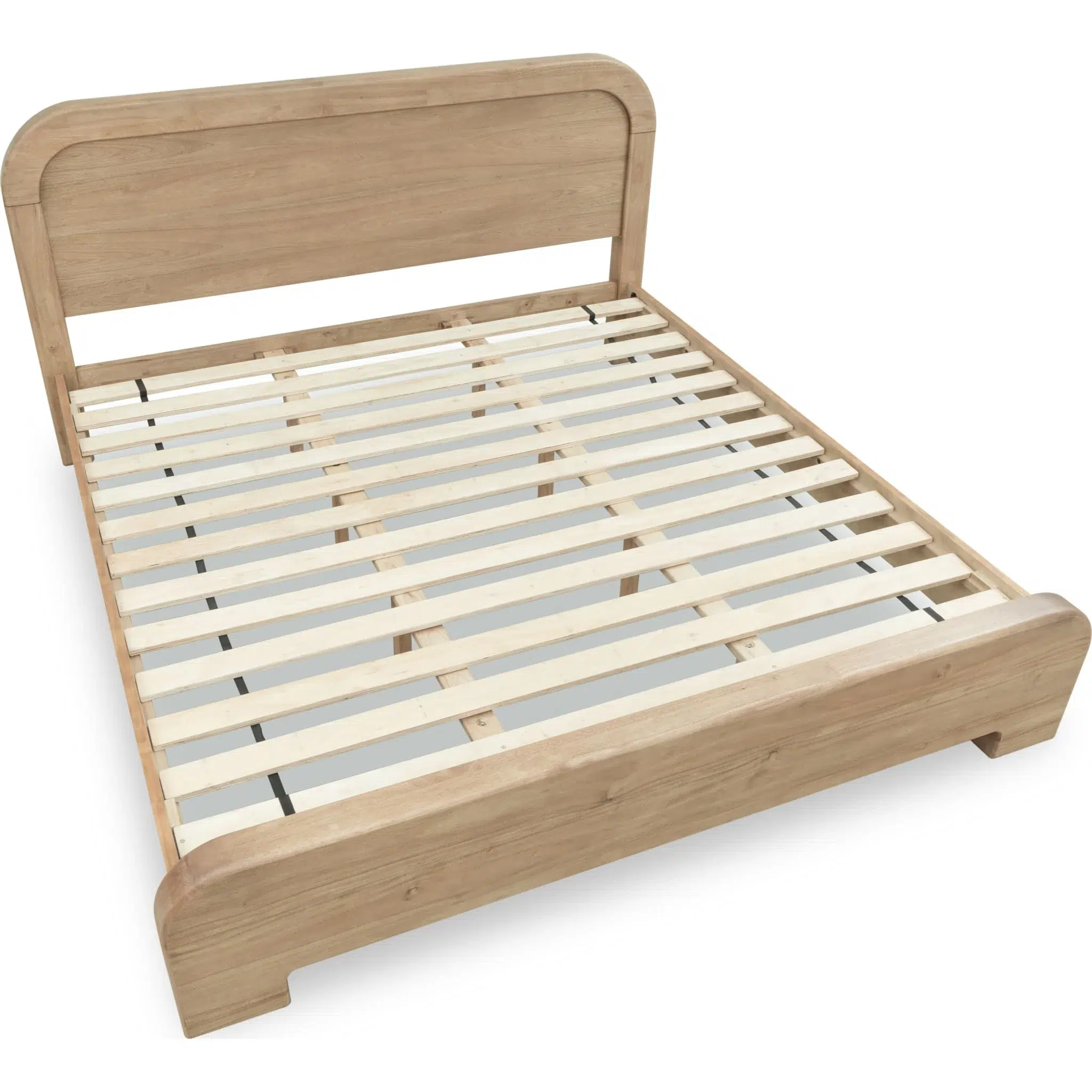 Kione Acacia Rounded Wood Platform Bed - Image 7