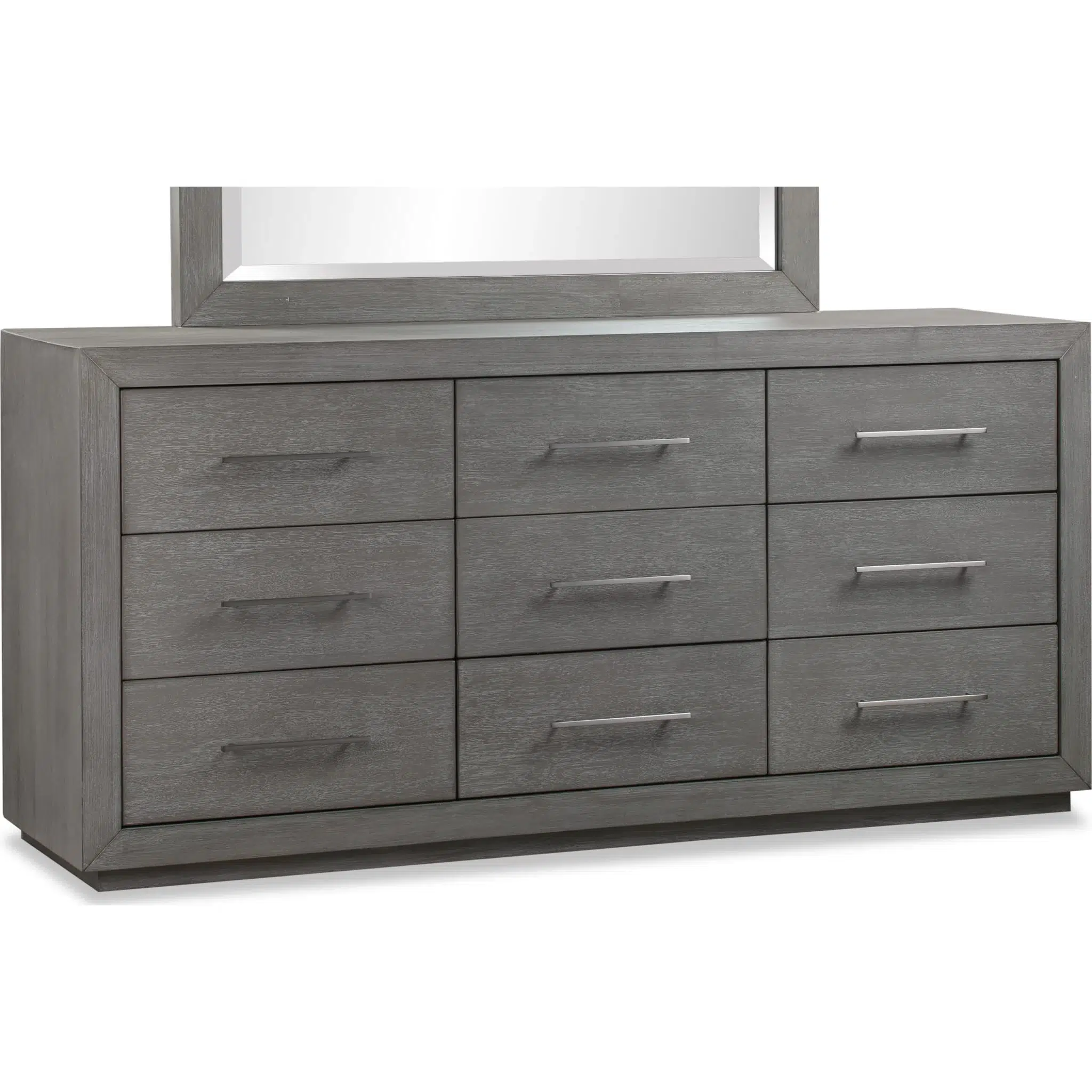 Melbourne Nine Drawer Gray Solid Wood Dresser - Image 4