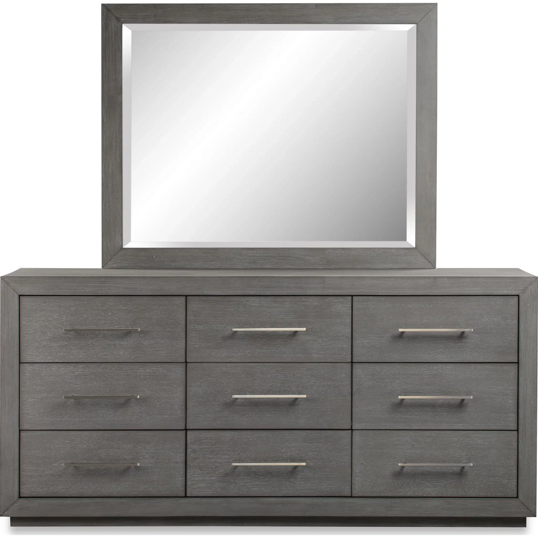 Melbourne Nine Drawer Gray Solid Wood Dresser - Image 6