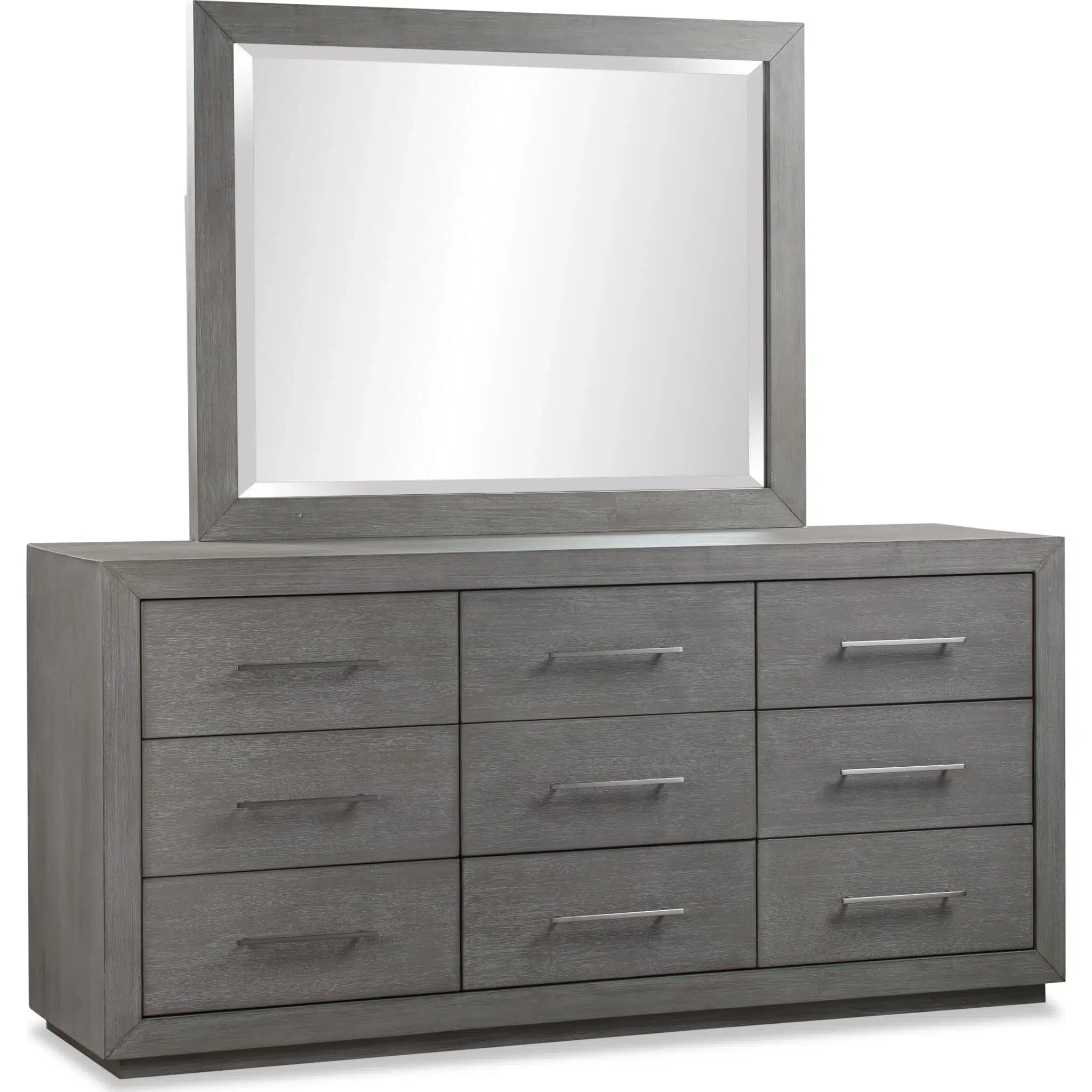 Melbourne Nine Drawer Gray Solid Wood Dresser - Image 7
