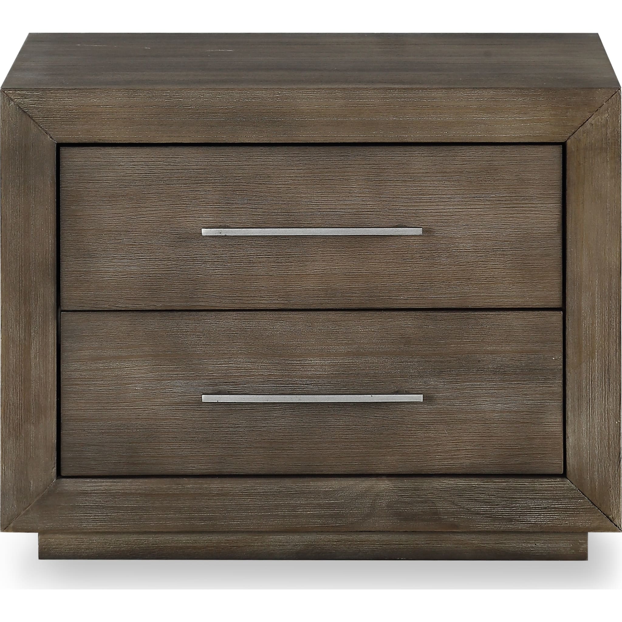 Melbourne Two Drawer Nightstand With USB in Dark Pine Wood - Image 5
