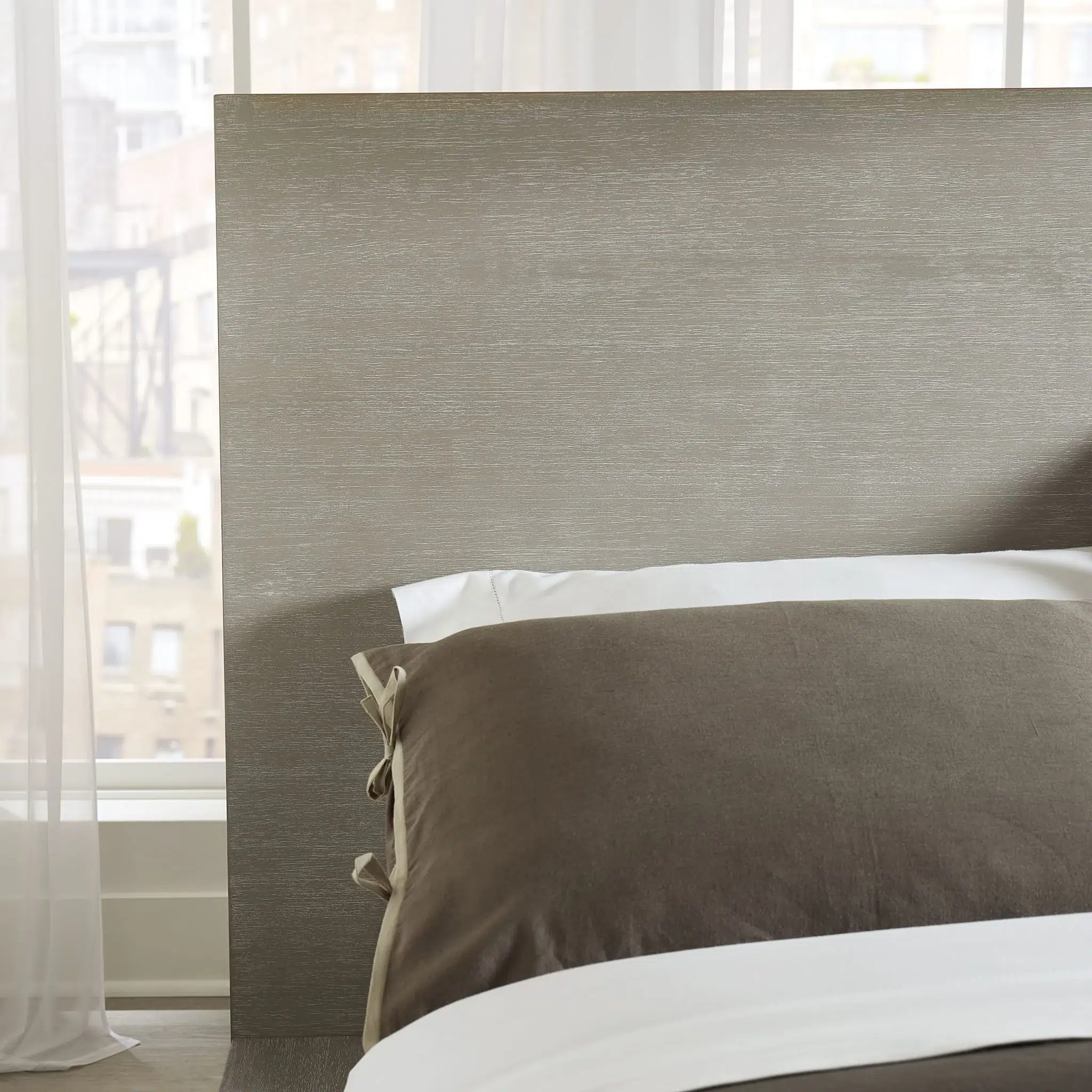 Melbourne Wood Platform Bed in Mineral Gray - Image 3