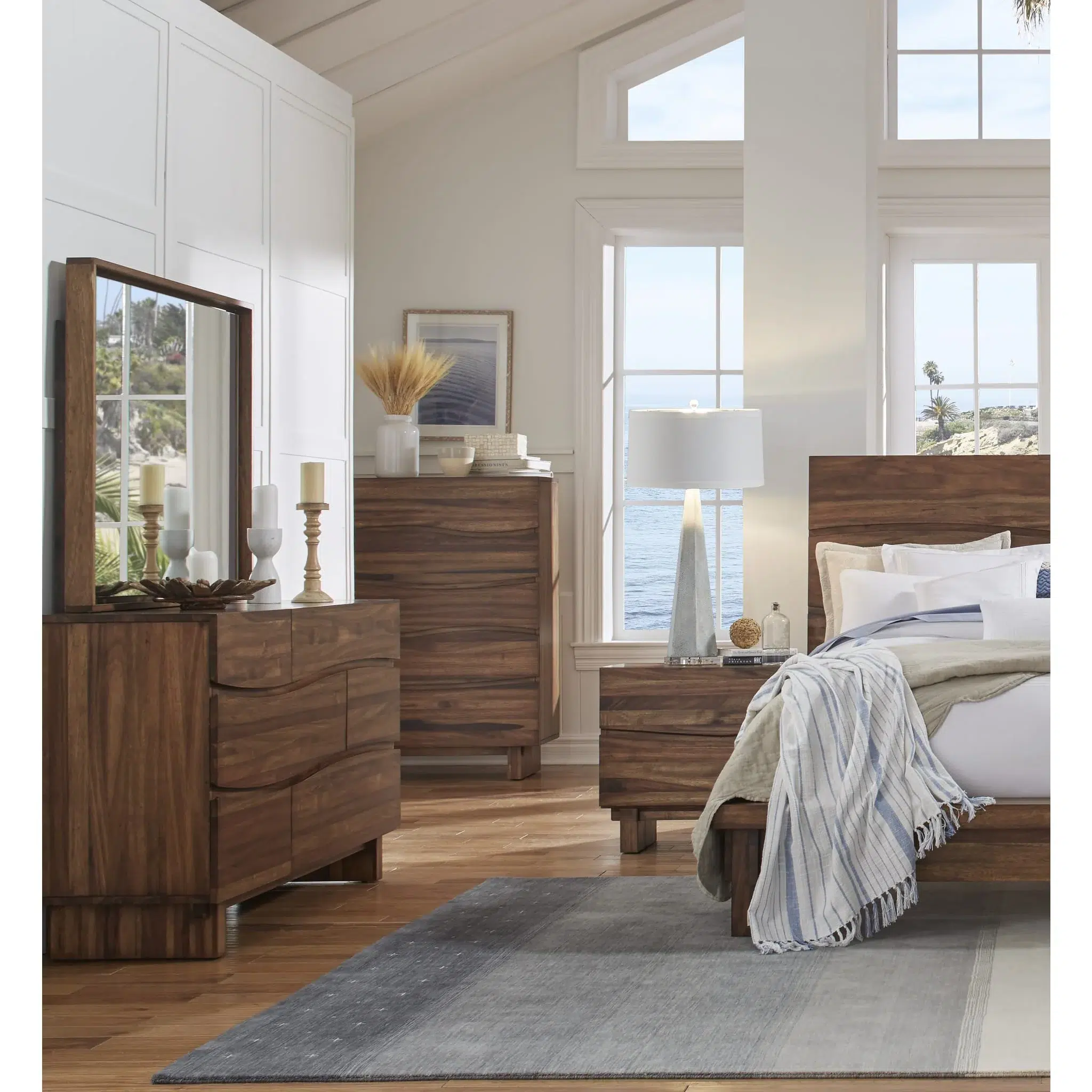 Ocean Natural Wood chest Wave Pattern - Image 2