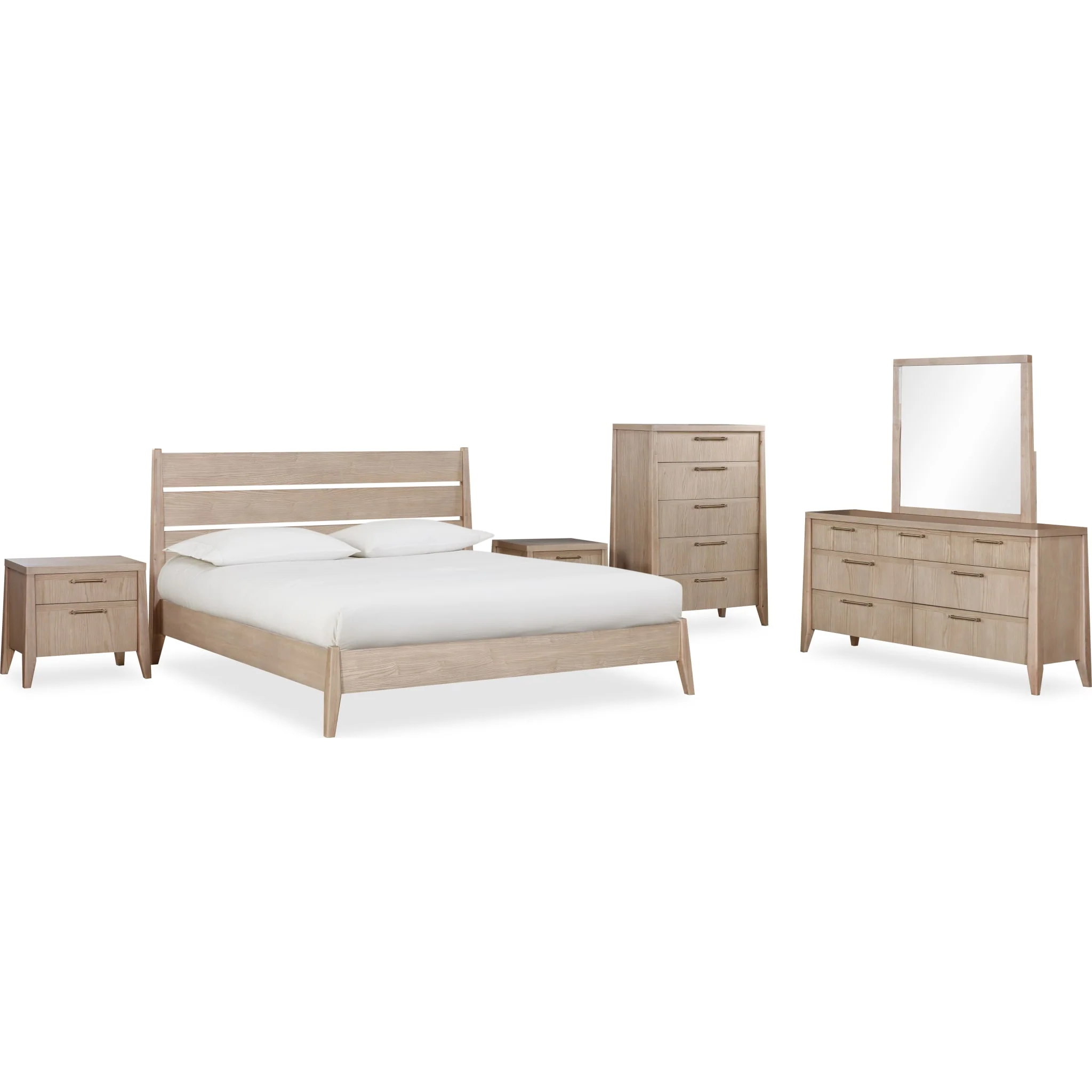 Sumire Five Drawer Natural Ash Wood Chest - Image 4